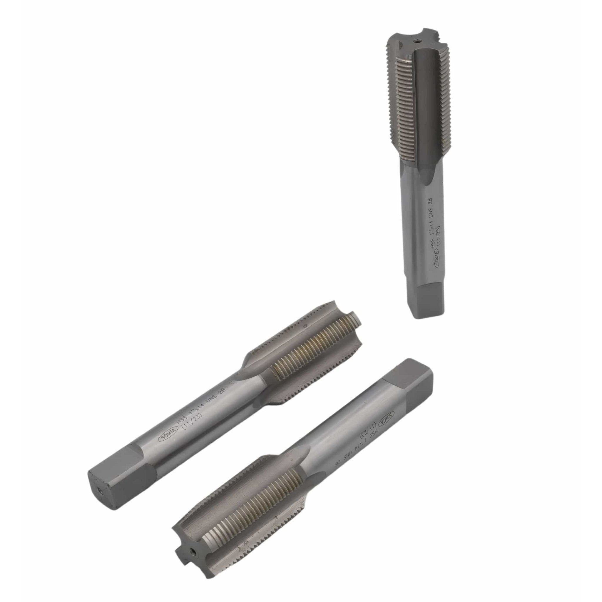 Somta Series 5A3 – 1" x 14 UNS HSS Tap Set 3 Piece (Taper, Intermediate & Bottoming) - Twin Eagle Imports