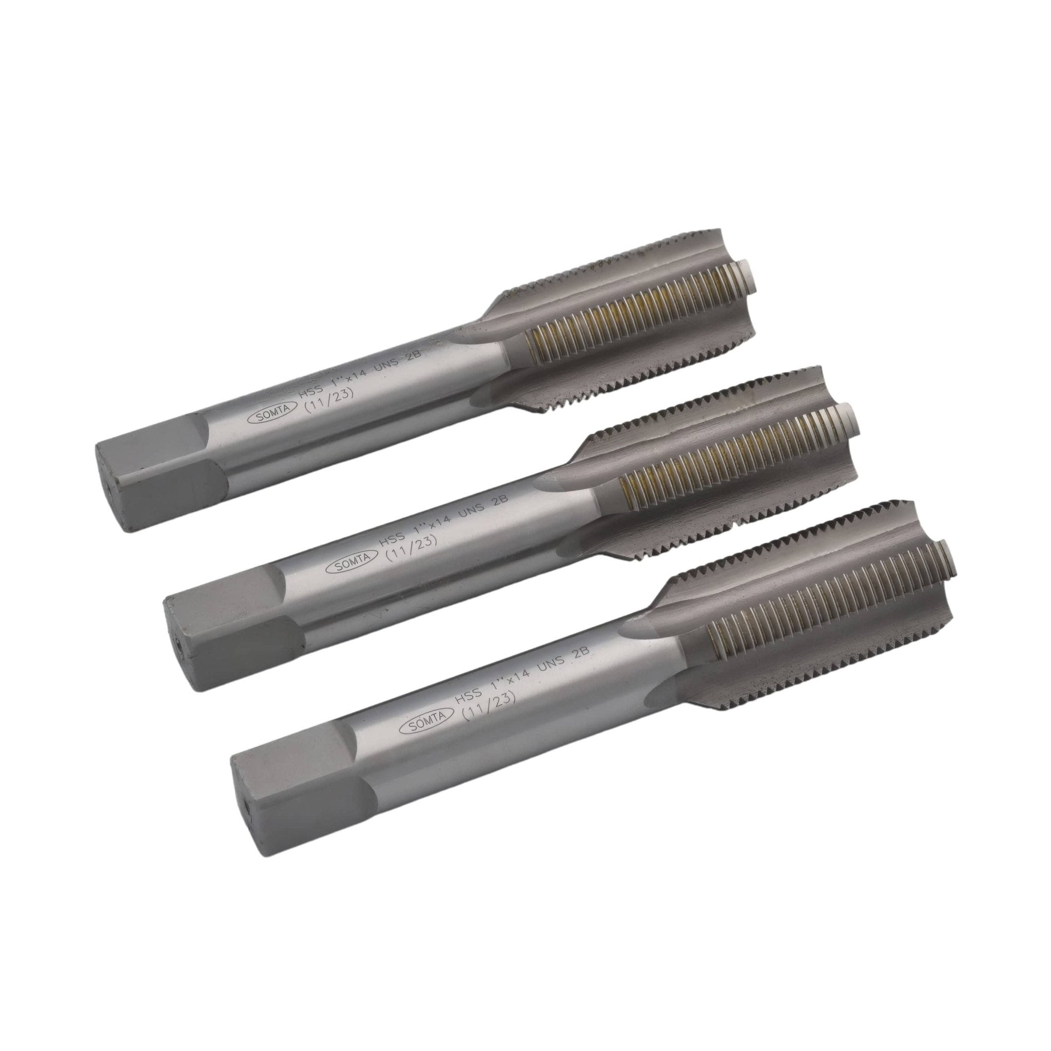 Somta Series 5A3 – 1" x 14 UNS HSS Tap Set 3 Piece (Taper, Intermediate & Bottoming) - Twin Eagle Imports