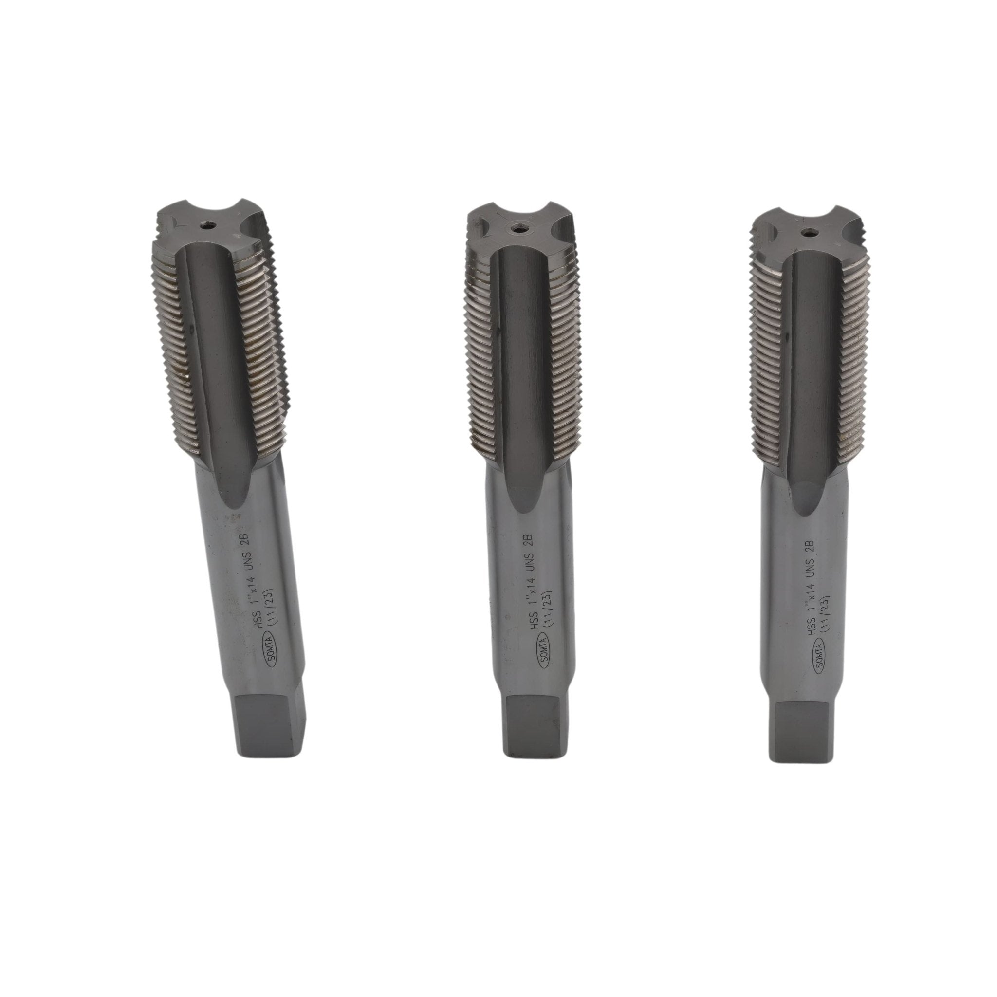 Somta Series 5A3 – 1" x 14 UNS HSS Tap Set 3 Piece (Taper, Intermediate & Bottoming) - Twin Eagle Imports