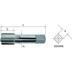 SOMTA Taps & Dies Somta Series 571 - HSS Straight Flute Parallel Pipe Taper (First Tap) BSP-G 1-1/2" x 11 TPI