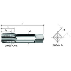 SOMTA Taps & Dies Somta Series 575 - HSS Straight Flute Taper Pipe Hand Bottom (Finishing) Tap BSPT 1/8" x 28 TPI