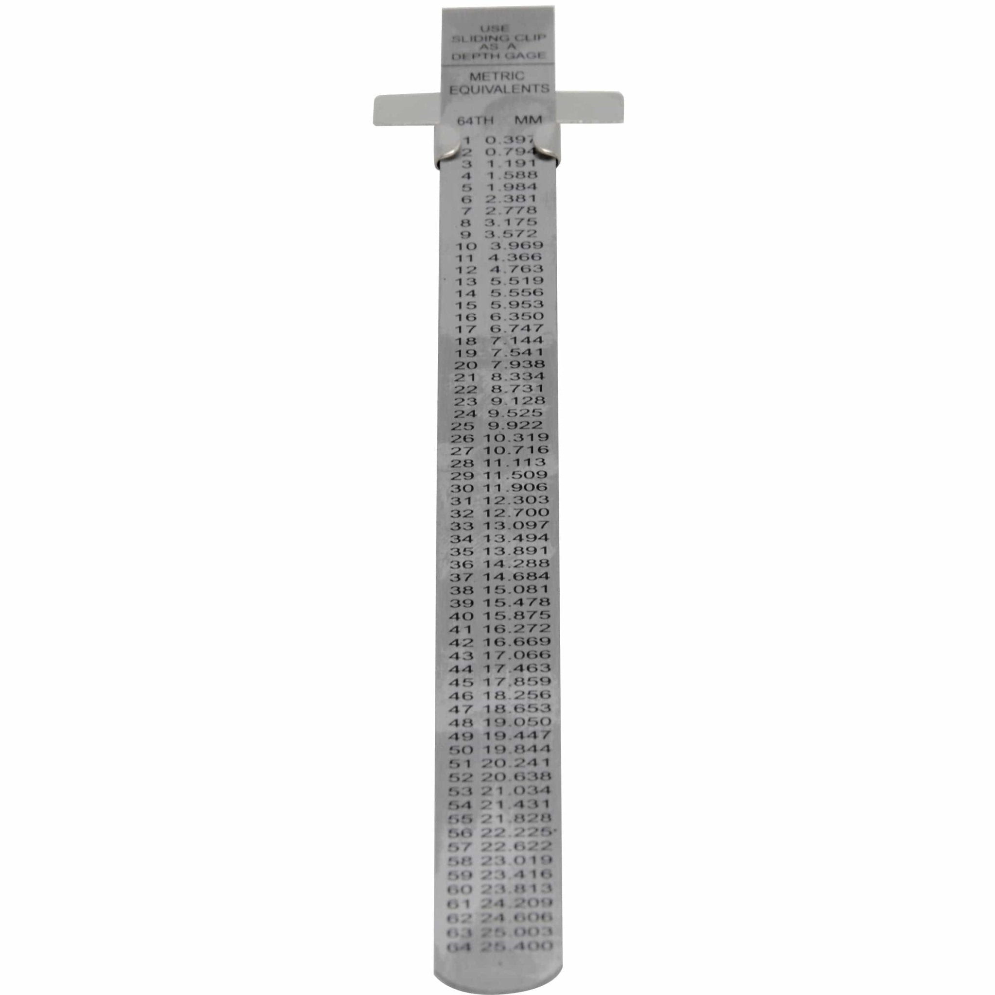 Stainless Steel Pocket Ruler with depth gauge 0-150mm Series 7119-150 - Twin Eagle Imports