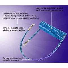 TEI Air Hose PA12 Type B 15 FT Long Tail Air Brake Suzi Coil