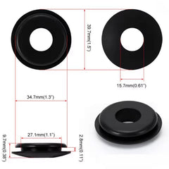 TEI Air Hose X500 Black Rubber Gladhand Seals Hose Gaskets for Semi Trucks & Trailers