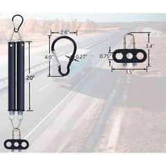 TEI Truck Electrical 20" Dual Tender Spring Kit with 3-in-1 Air Lines Holder