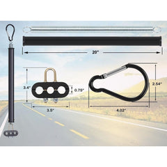 TEI Truck Electrical 20" Single Tender Spring Kit with 3 in 1  Air Line Holder
