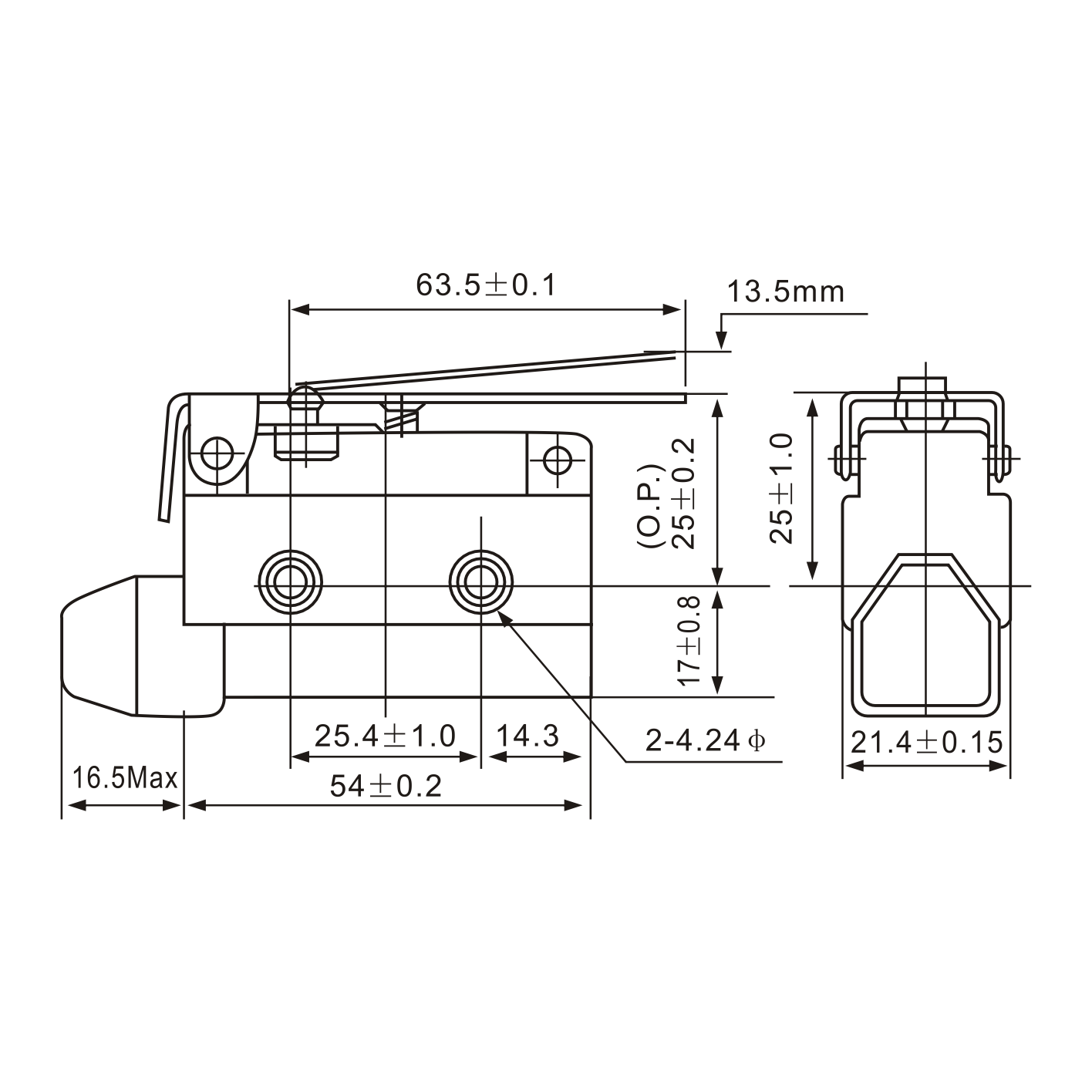 Tianyi Switch AZ-7120 Hinge Lever Limit Switch