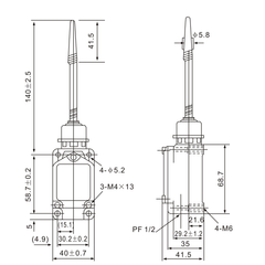 Tianyi Switch WLNJ-2 Plastic Rod Cover Limit Switch