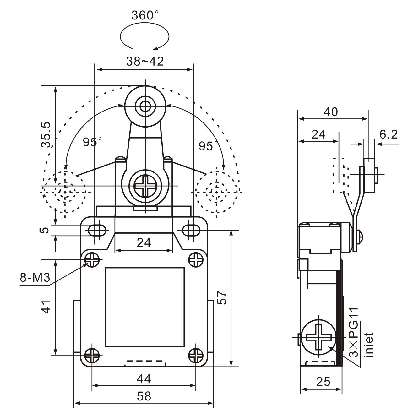 Tianyi Switch XCK-M115 Roller Lever Limit Switch