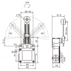Tianyi Switch XCK-M141 Adjustable Arm with Roller Limit Switch