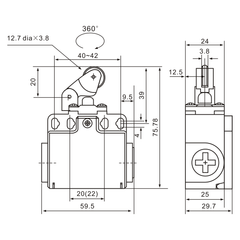 Tianyi Switch XCK-T121 Roller Push-Button Enclosed Limit Switch