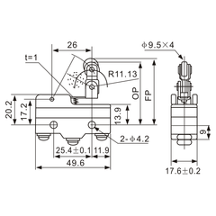Tianyi Switch Z-15GW2277-B Screw-Action Micro Limit Switch