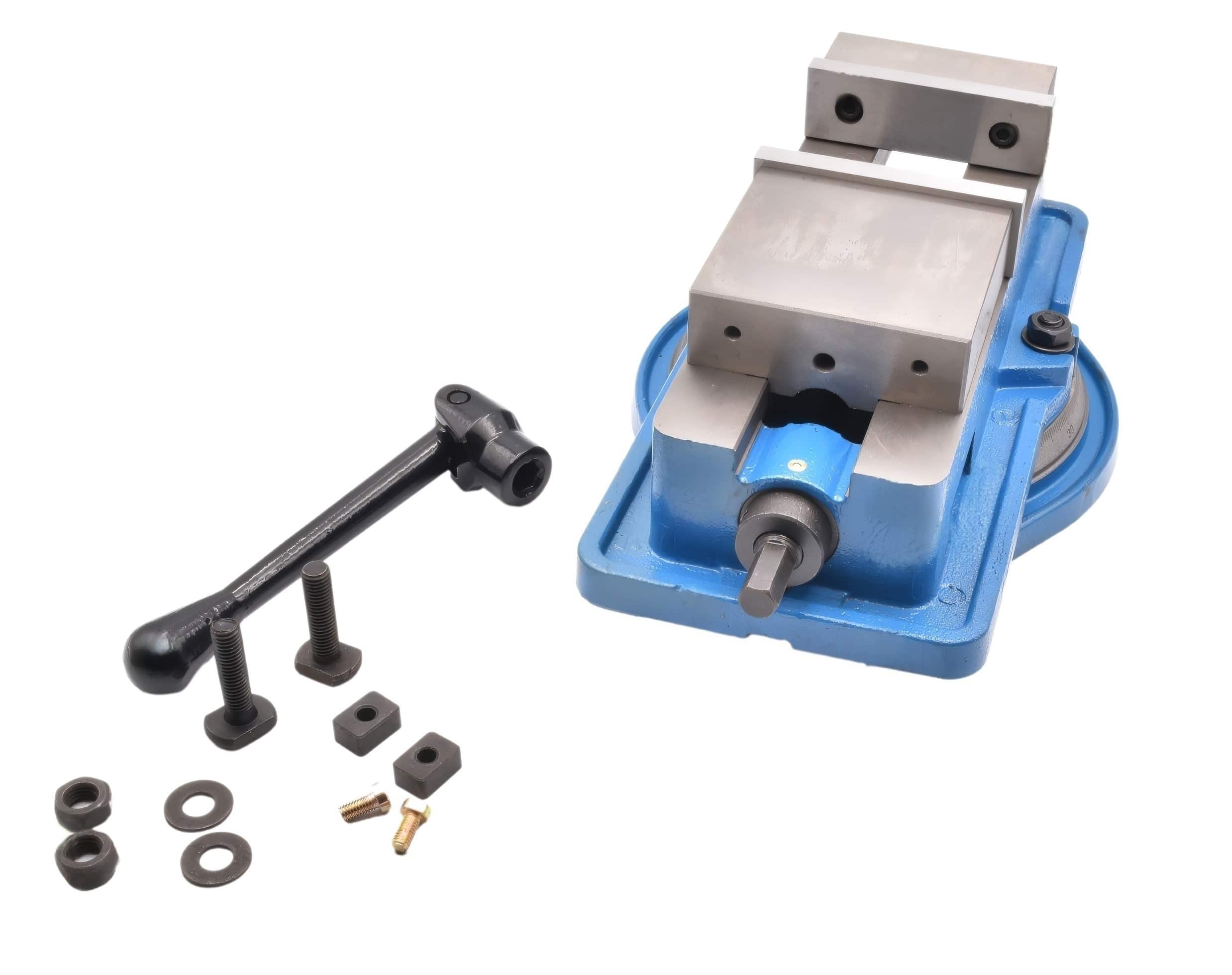 Twin Eagle ACCESSORIES QM16100 100mm (4") Milling Machine Vice – Angle Lock with Swivel Base