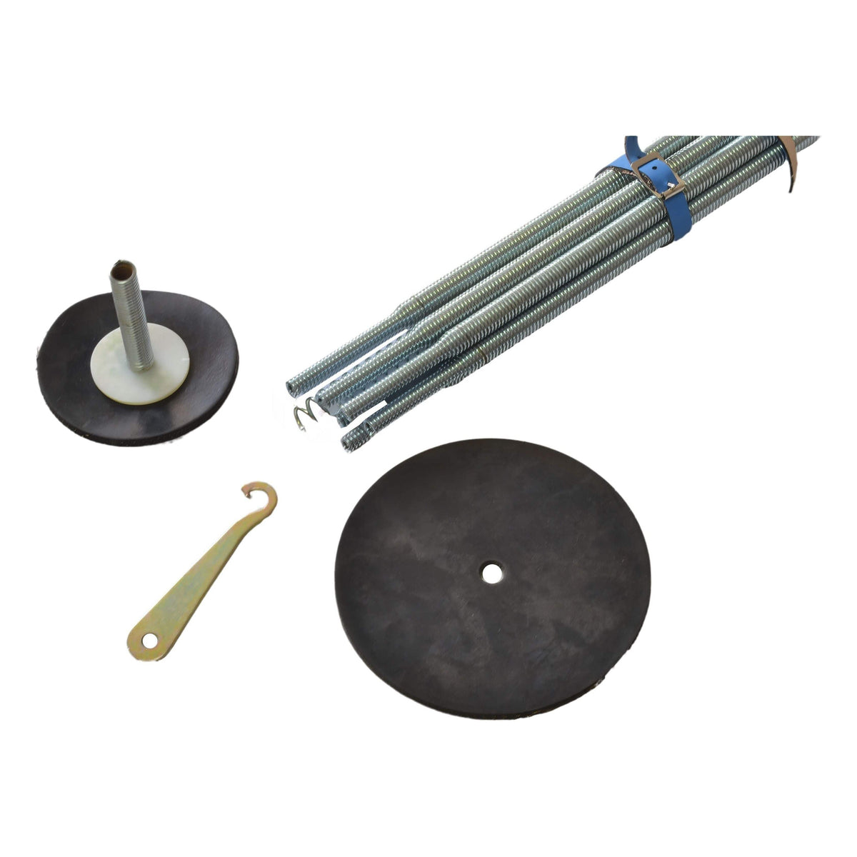 Twin Eagle Drain Rod 1/2" Steel Spring Drain Rods Heavy Duty Drain Pipe Cleaner Includes Plungers