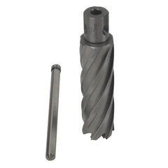 Twin Eagle Imports Annular Cutter 27 x 75mm D.O.C HSS Weldon Shank Annular Cutter with Pilot Pin