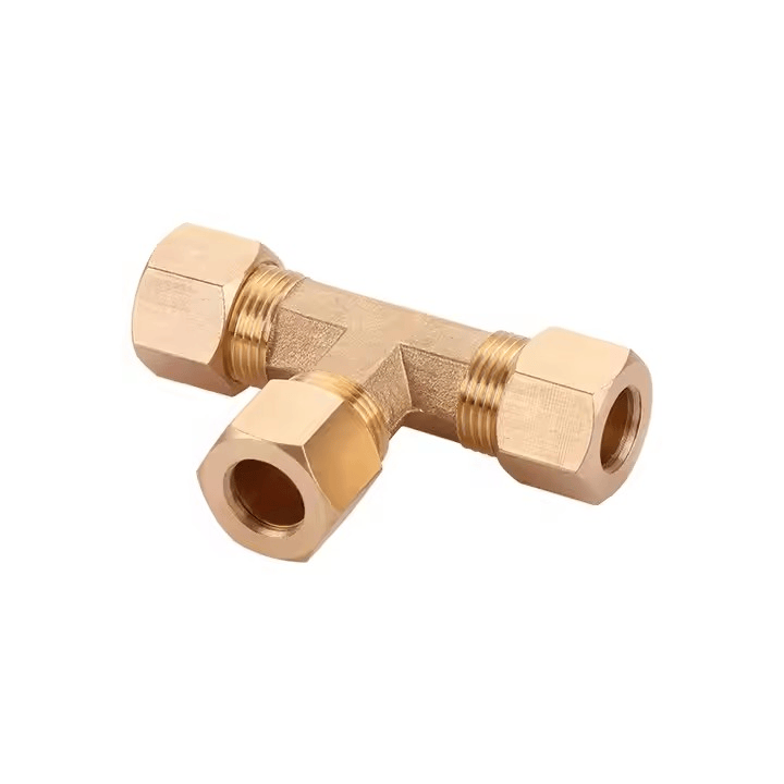Twin Eagle Imports Brass Connector 5 PCS – 1/4" Brass Compression Fitting Tee Union Grab Kit