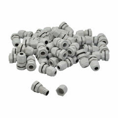 Twin Eagle Imports Cable Gland 50 Pack IP68 PG7 White Nylon Cable Gland 3-6.5mm Cable Range