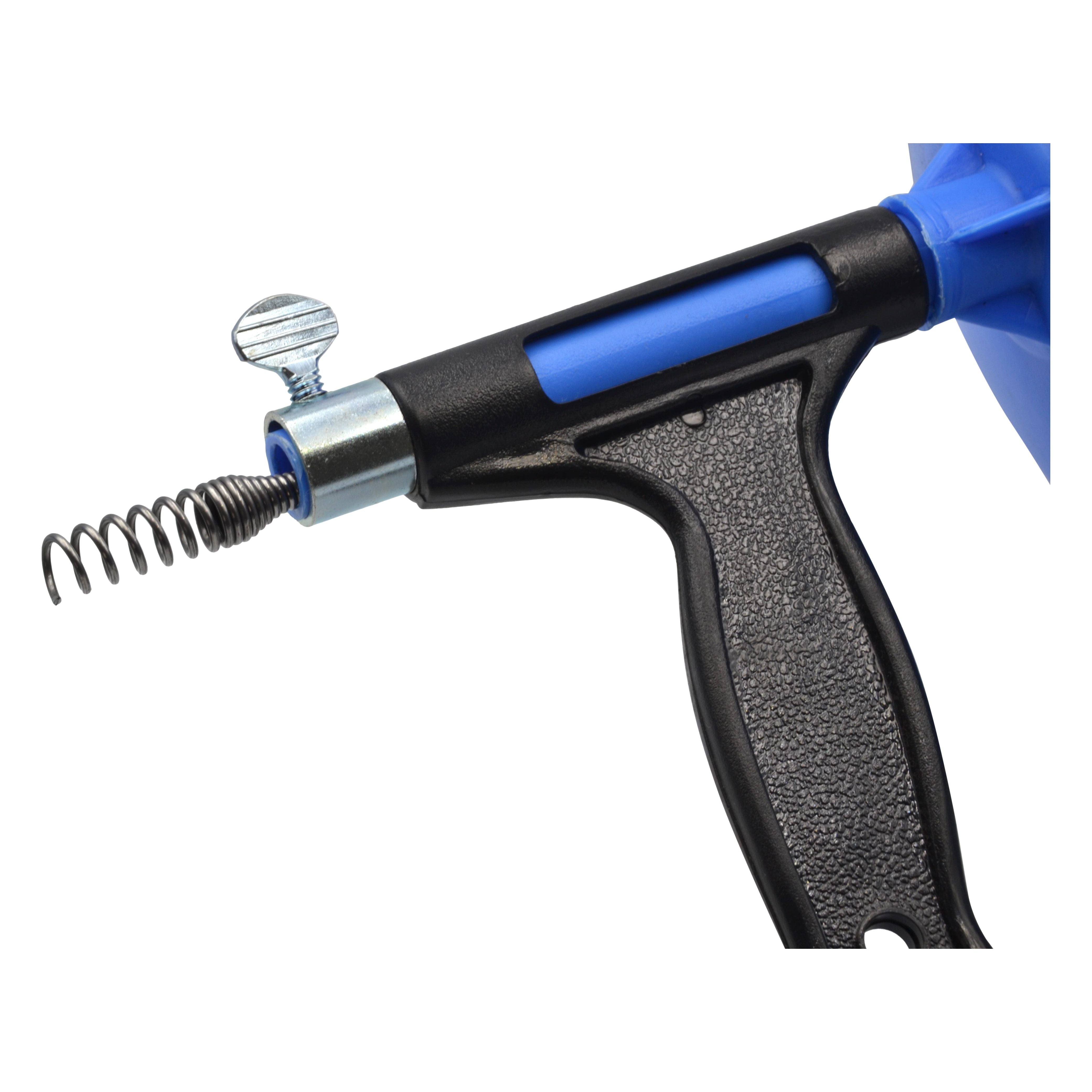 Twin Eagle Imports Drain Rod Hand Driven 7.6m Cannister Drum Drain Cleaner Auger for Sinks and Drains