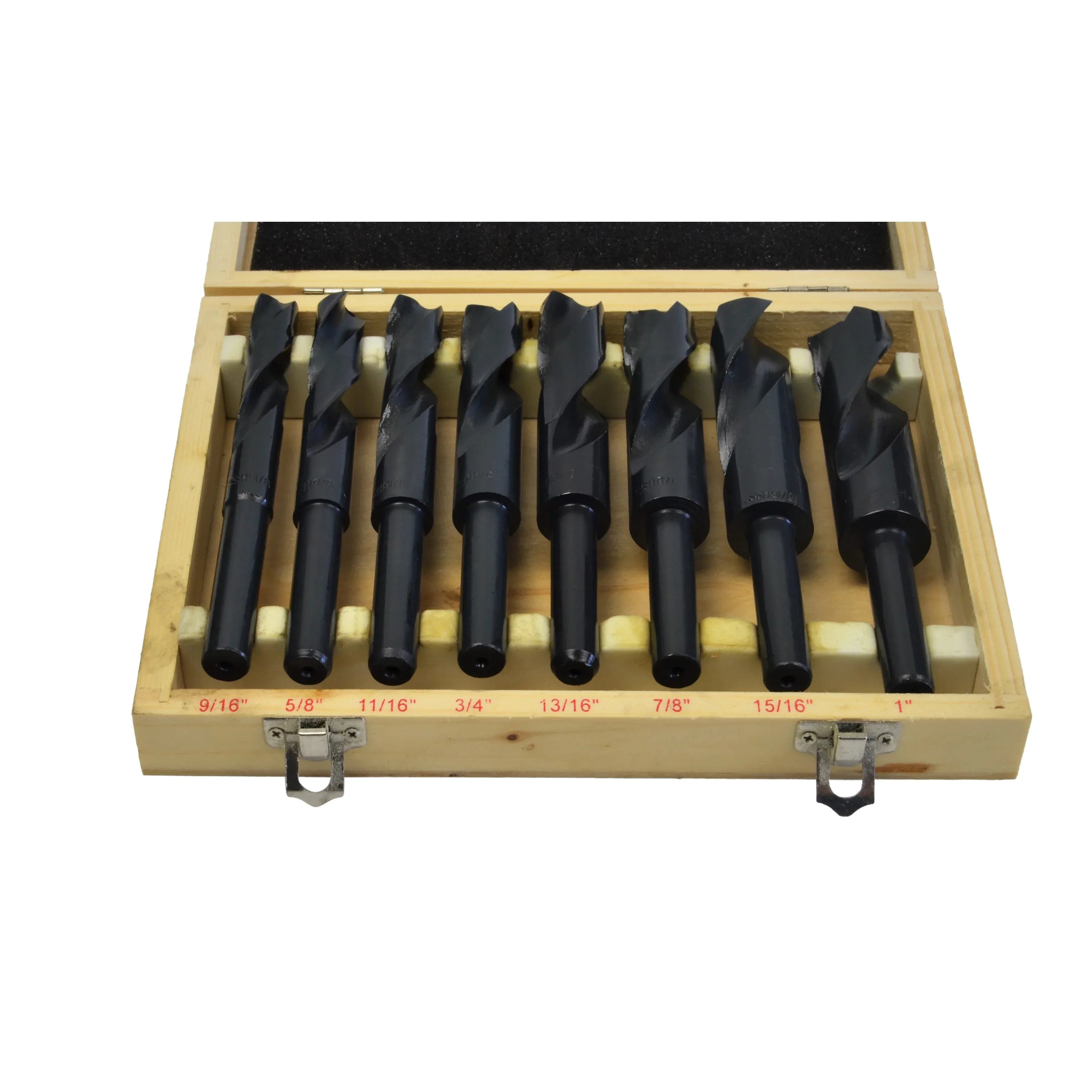 Twin Eagle Imports Drill Bits HSS Imperial Drill Bit Set – 8 Piece (9/16"–1") – Right Hand, 1/2" Reduced Shank