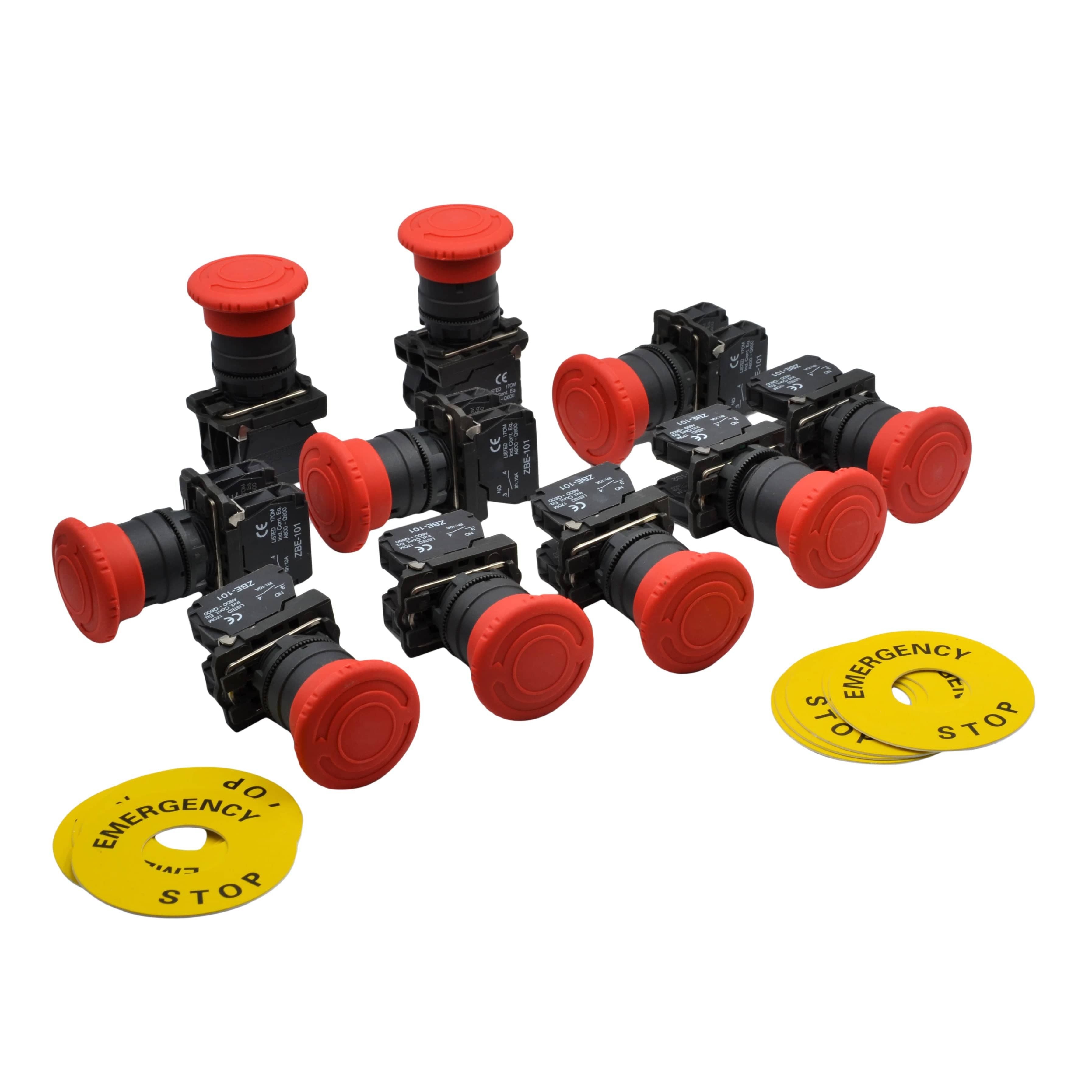 Twin Eagle Imports E Stops Emergency E Stop Panel Mount x 10 piece Switch Electrical 12V 24V  TB5-AS545 Schneider