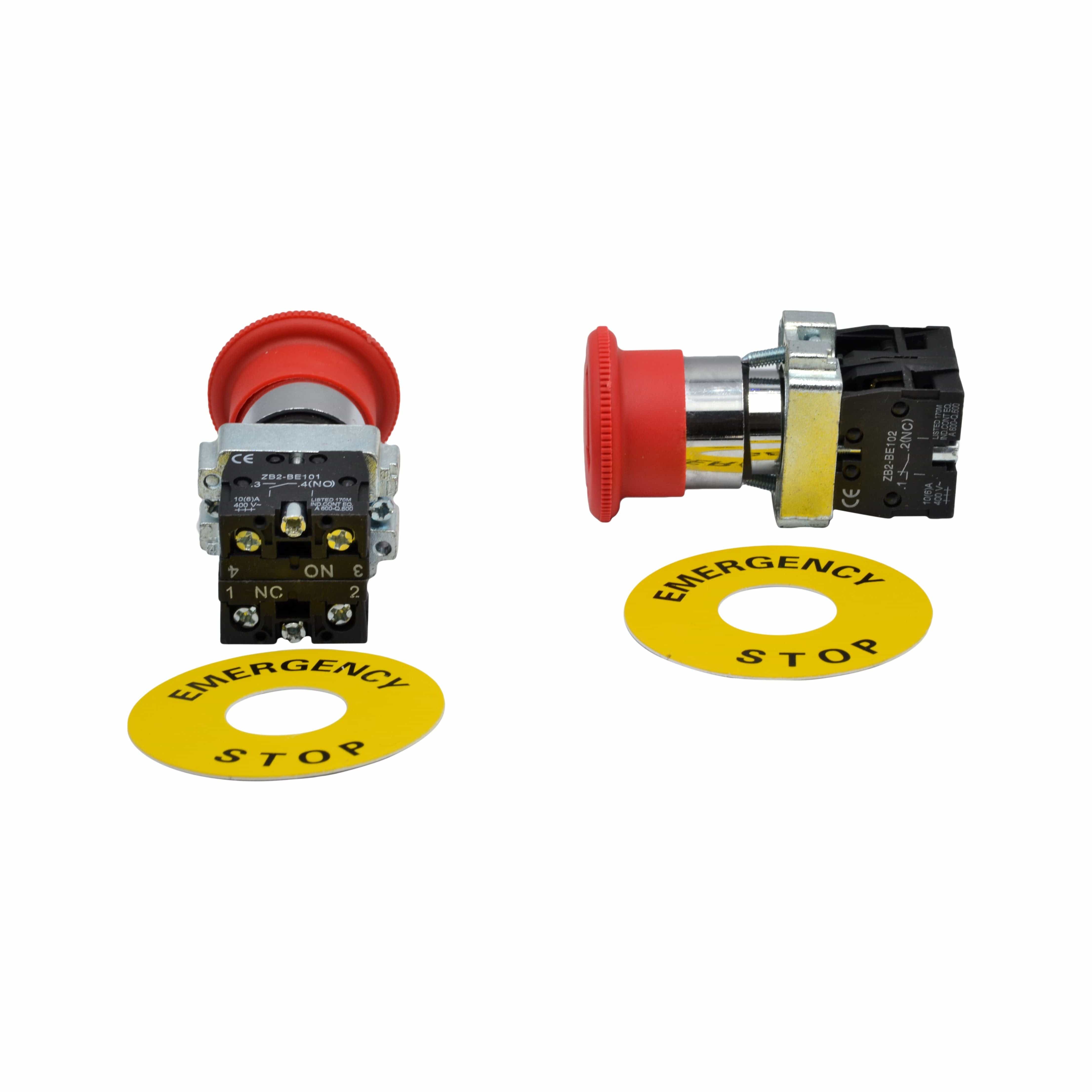 Twin Eagle Imports E Stops Telemechanique E-StopXB2 without casing set of 2,  Switch Electrical 12V 24V  XB2-BS545