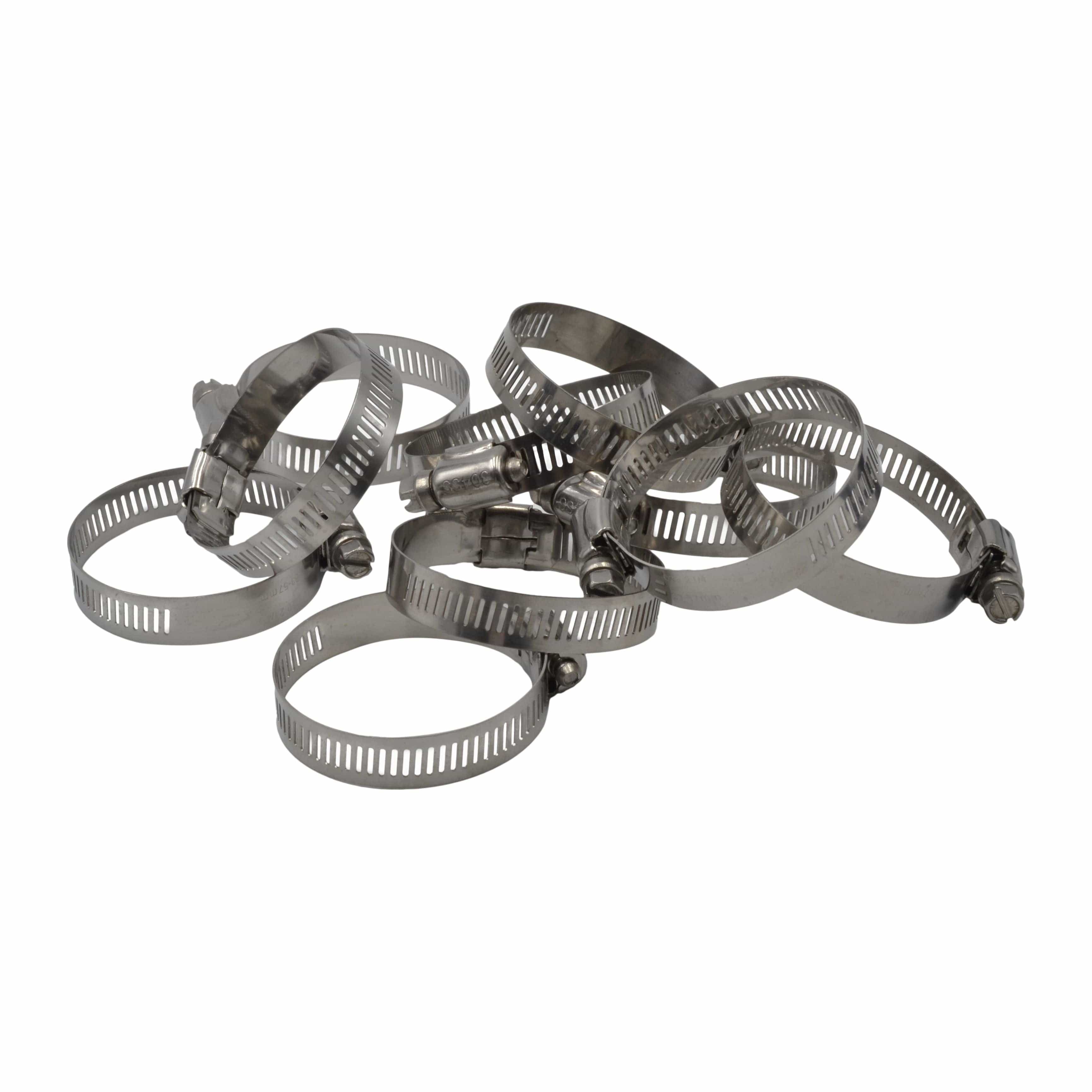 Twin Eagle Imports Grab Kits 10 Piece 304 Stainless Steel 33-57mm Worm Drive Hose Clamp