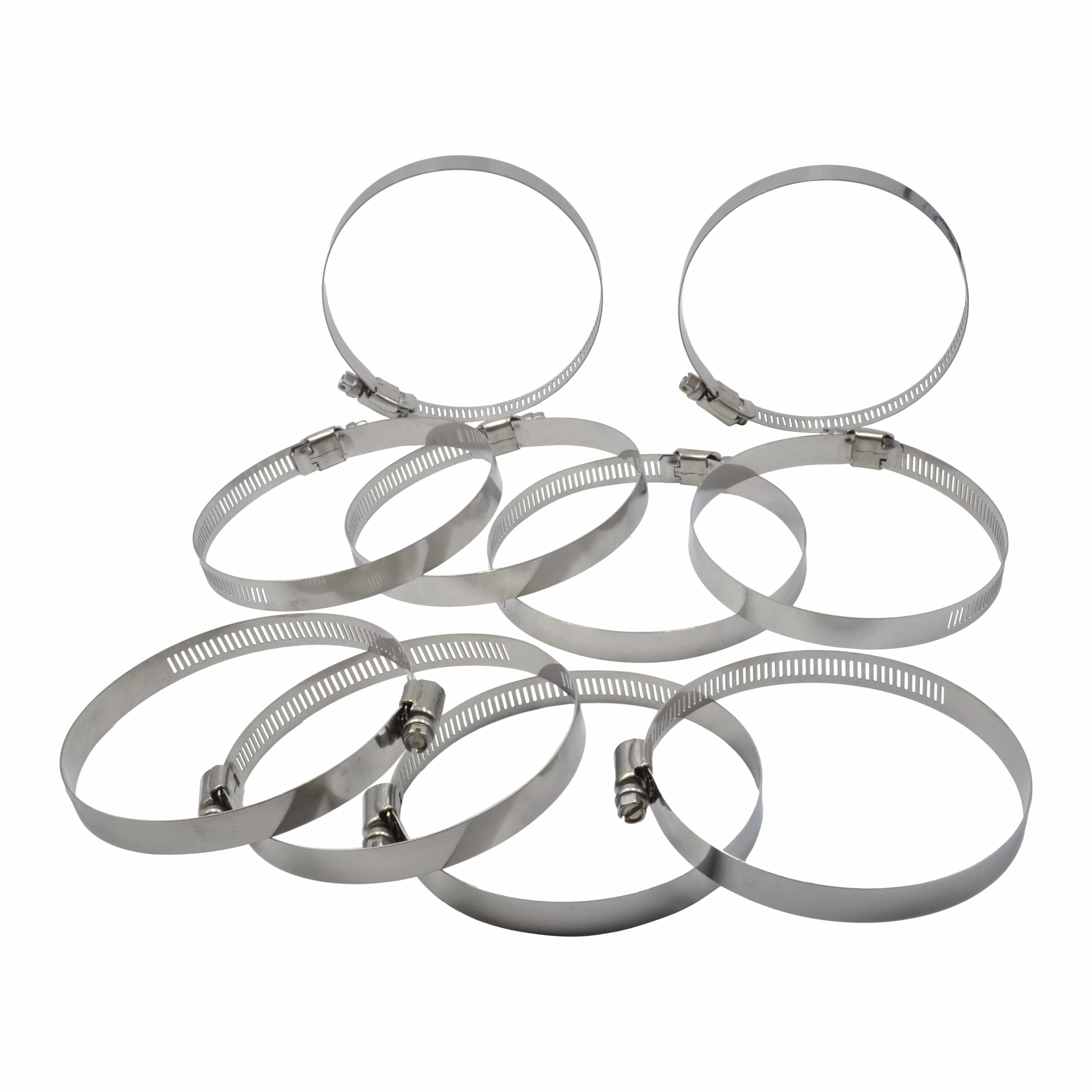 Twin Eagle Imports Grab Kits 10 Piece 304 Stainless Steel 84-108mm Worm Drive Hose Clamp