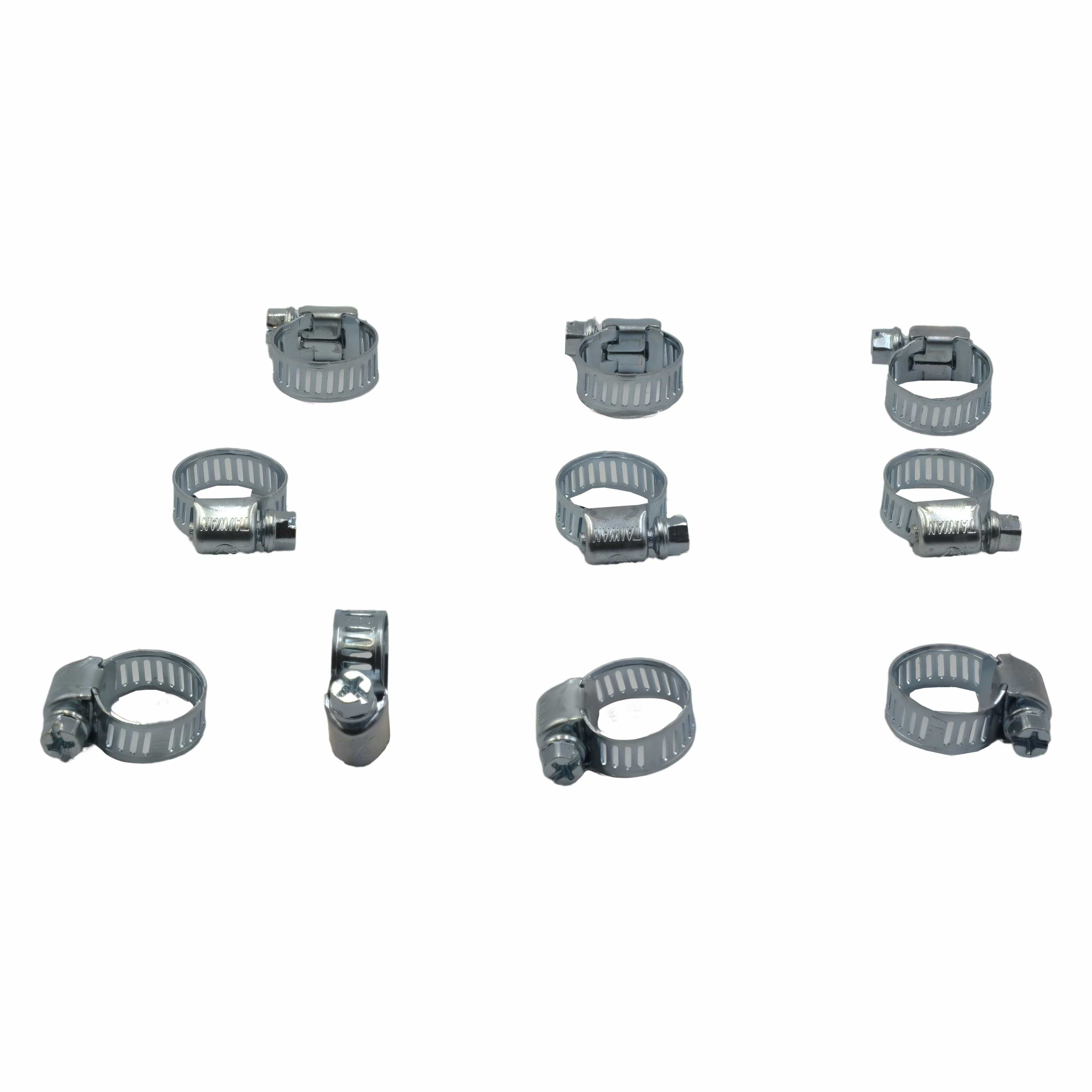 Twin Eagle Imports Grab Kits 10 Piece Zinc 6-15mm Worm Drive Hose Clamp