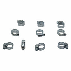 Twin Eagle Imports Grab Kits 10 Piece Zinc 6-15mm Worm Drive Hose Clamp
