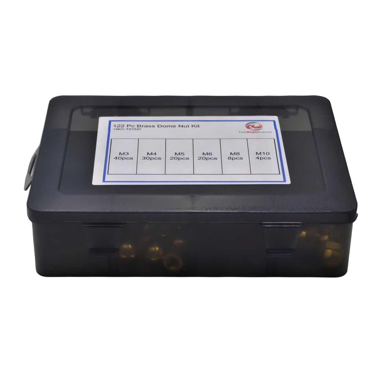 Twin Eagle Imports Grab Kits 122pc Brass Hex Dome Nuts Grab Kit