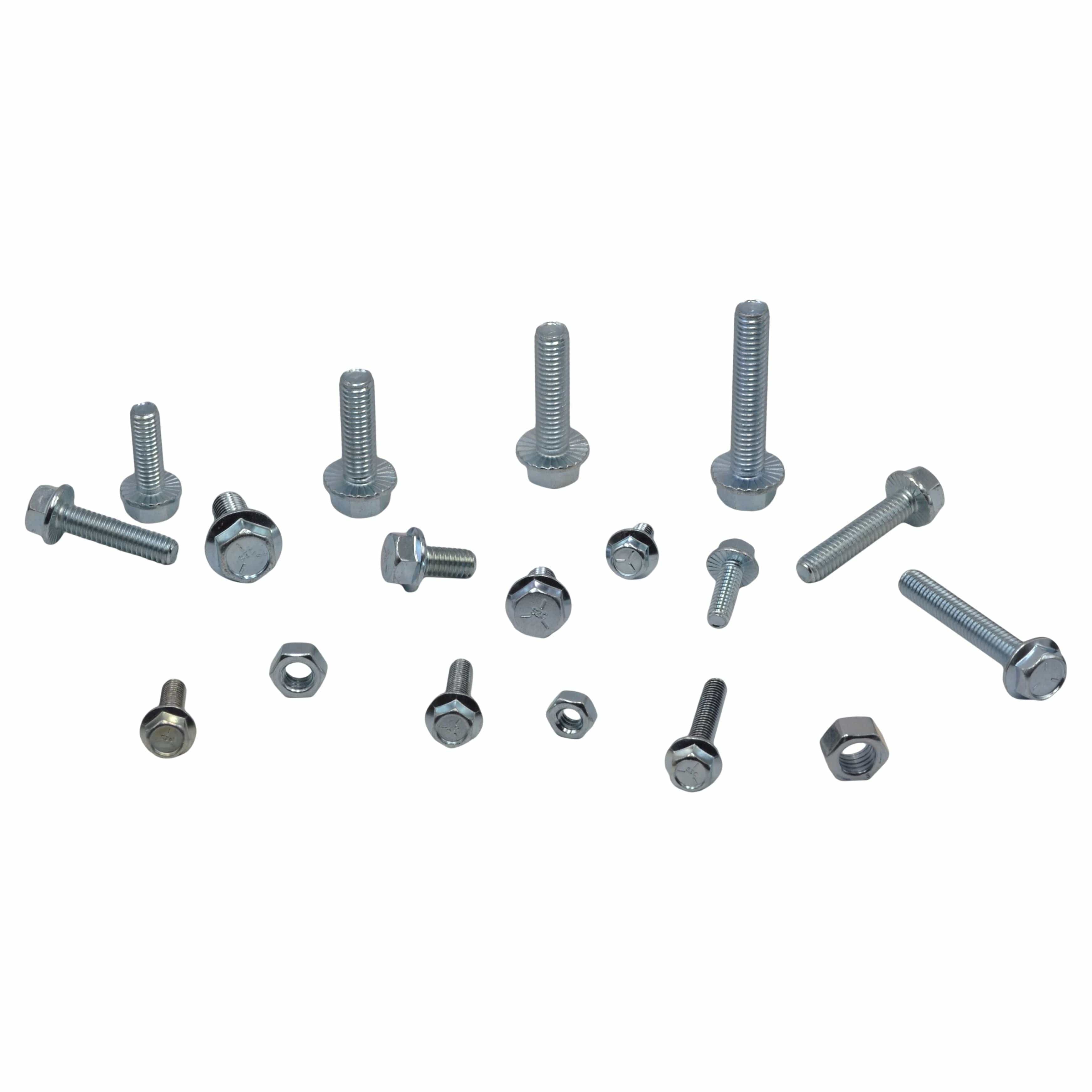 Twin Eagle Imports Grab Kits 318 pc High Tensile Imperial Flange Nut and Bolt Grab Kit Assortment
