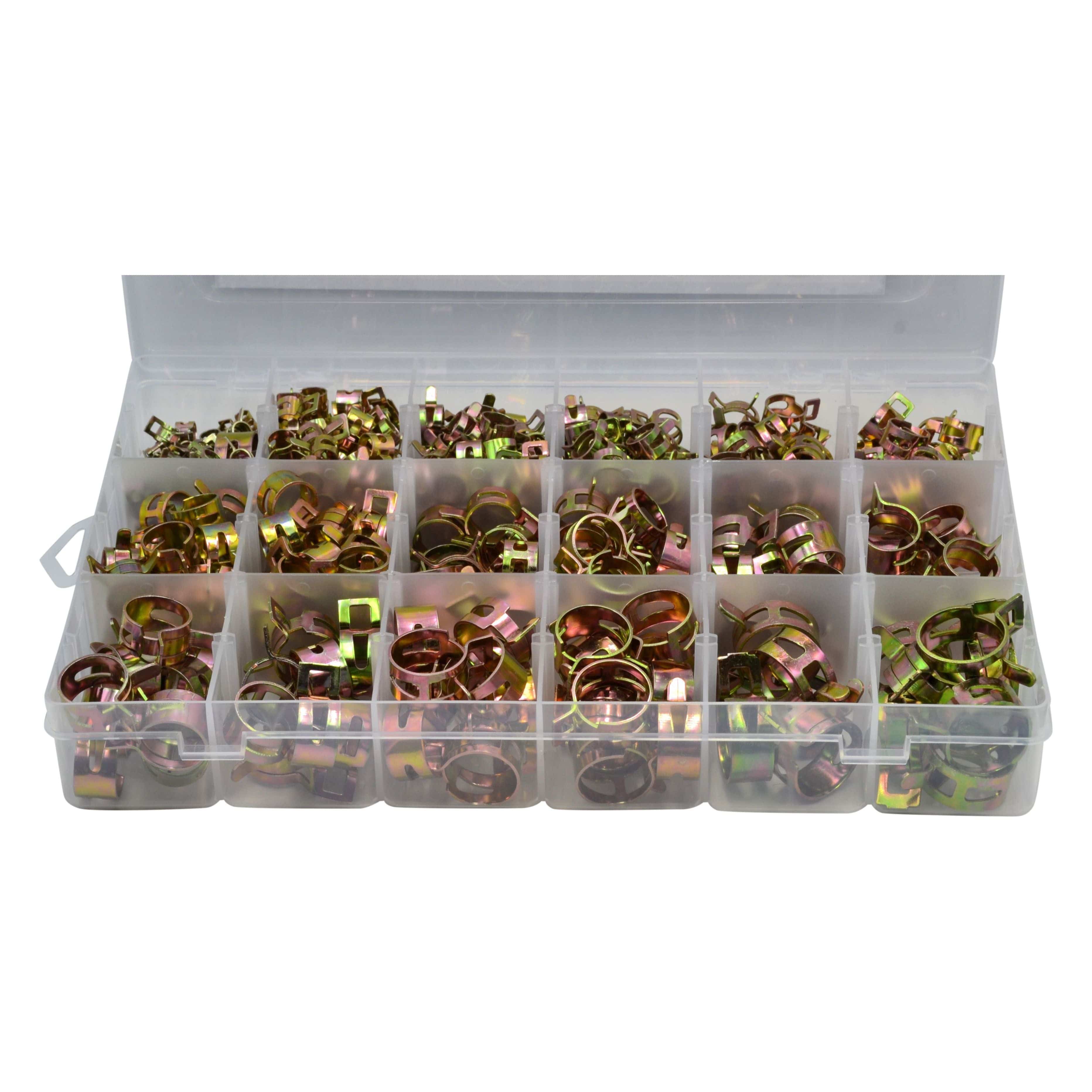 Twin Eagle Imports Grab Kits 422 pc High Tension Spring Hose Clamp Grab Kit Assortment