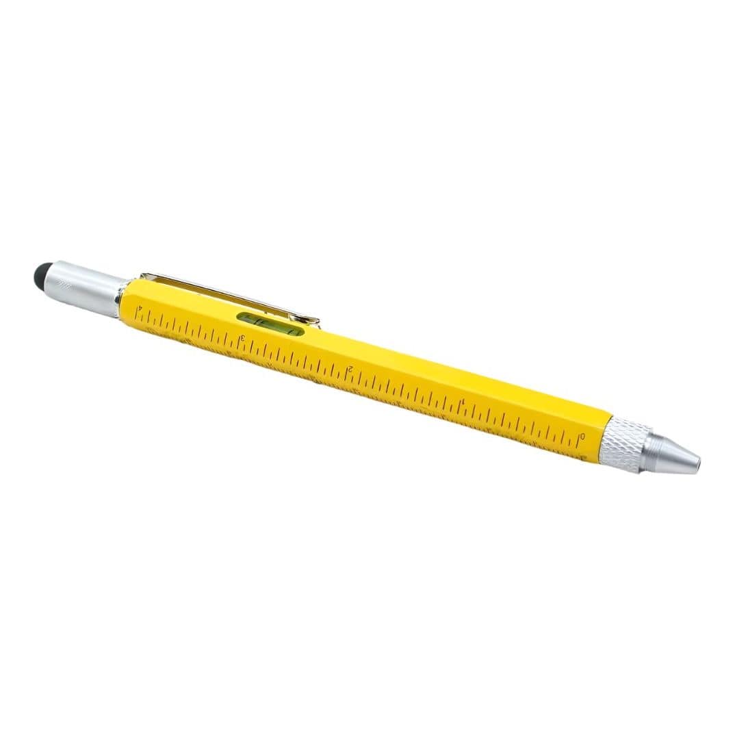 Twin Eagle Imports Marking Full Metal Body 6-in-1 Multi-Function Tool Yellow Engineers Pen