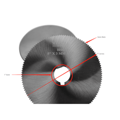 Twin Eagle Imports Slitting Saws Maxwell HSS Slitting Saw 5"x 3 MM x 1" bore