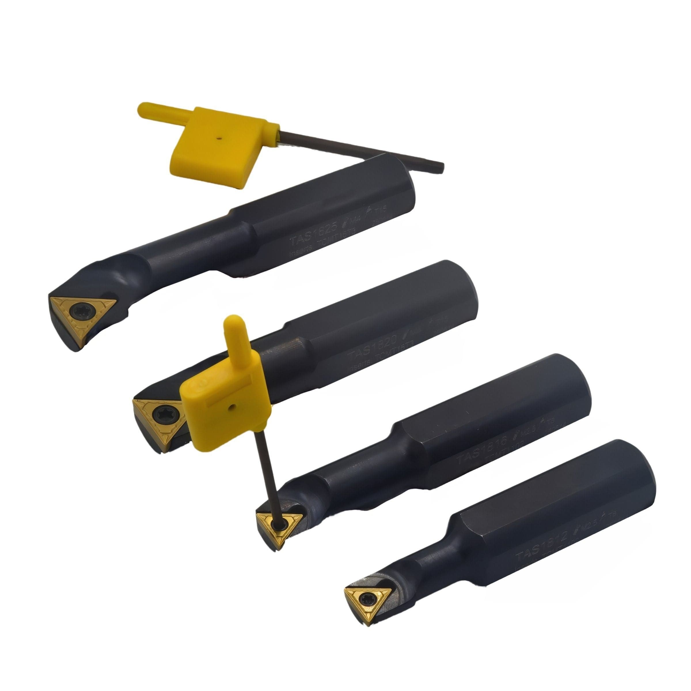 Twin Eagle Imports Turning Tool Stubby Indexable Boring Bar 4 Piece Set 18 mm Shank