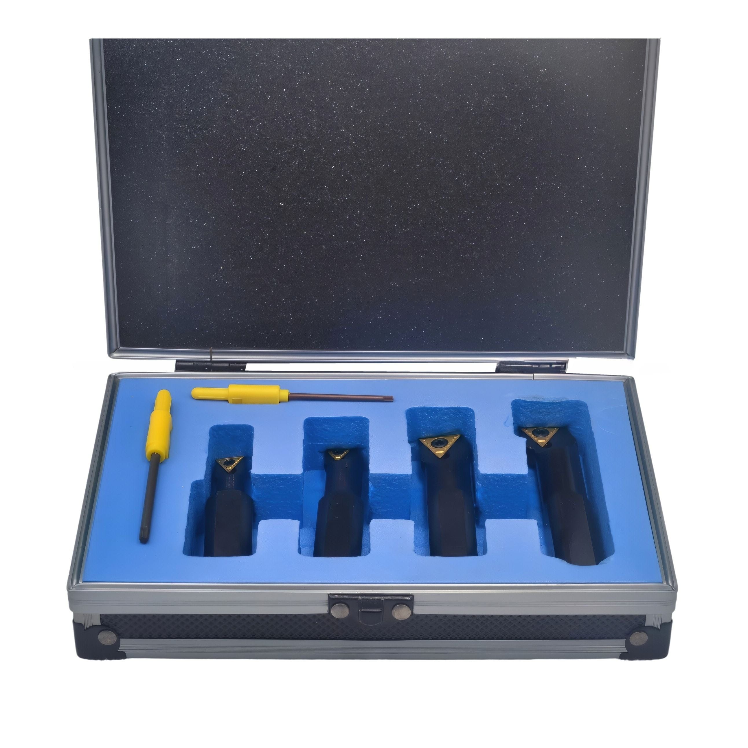 Twin Eagle Imports Turning Tool Stubby Indexable Boring Bar 4 Piece Set 18 mm Shank