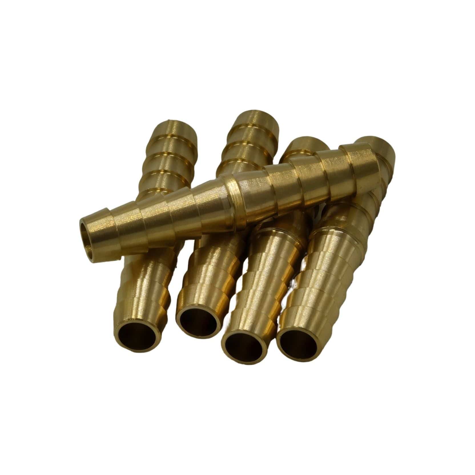 Twin Eagles Brass Connector 5pc 5/16" Brass Straight Hose Barb H10 Grab Kit