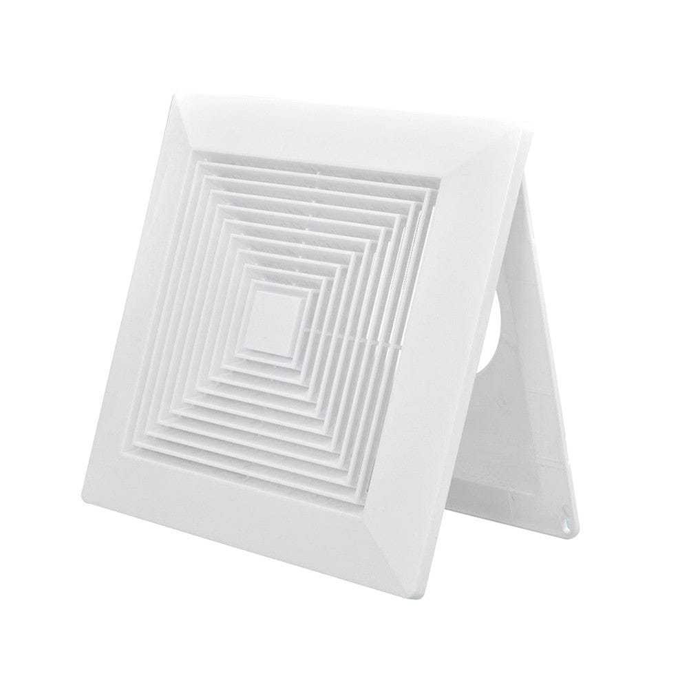 Twin Pack Ductsure 100mm Port Square Ceiling Diffuser With Adaptor Plate - Twin Eagle Imports
