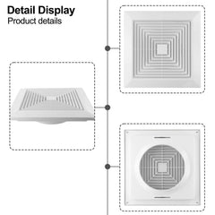 Twin Pack Ductsure 150mm Port Square Ceiling Diffuser With Adaptor Plate - Twin Eagle Imports