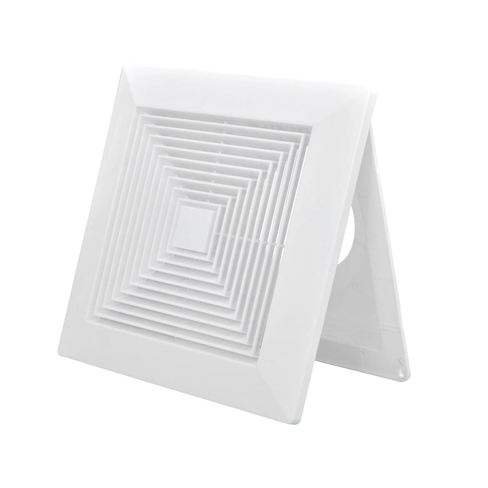 Twin Pack Ductsure 150mm Port Square Ceiling Diffuser With Adaptor Plate - Twin Eagle Imports