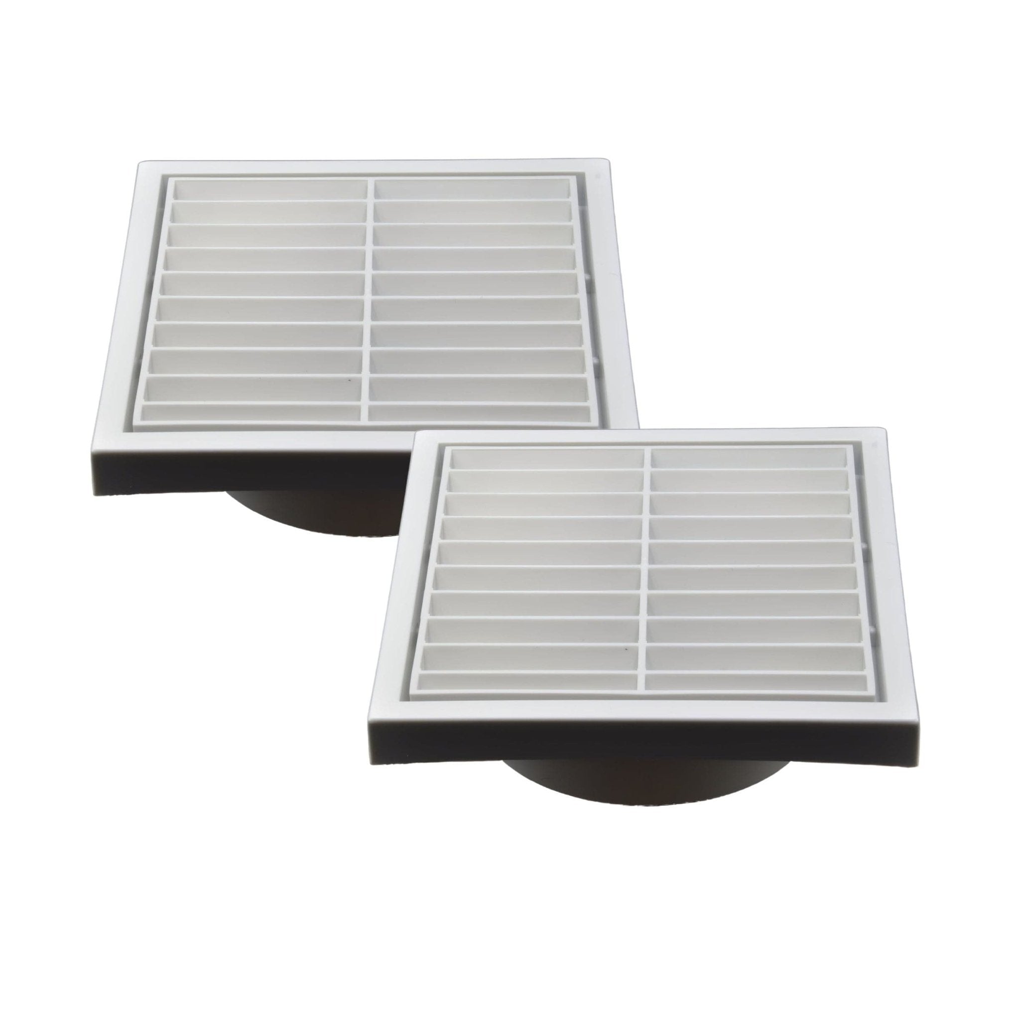 Twin Pack PFL150 Ductsure Ducting Wall Vent : Fixed Louvre - Φ150 - Twin Eagle Imports