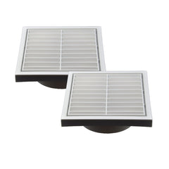 Twin Pack PFL150 Ductsure Ducting Wall Vent : Fixed Louvre - Φ150 - Twin Eagle Imports