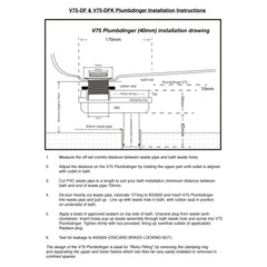V75-DFK Plumbdinger - Space Saving Bath Waste Solutions for Slab-On-Ground Installations - Twin Eagle Imports