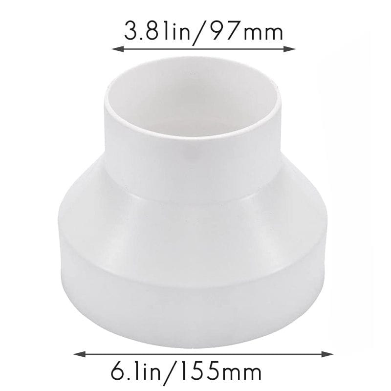 Ventilation Duct Adapter 150mm to 100mm Reducing Coupling - Twin Eagle Imports