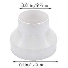 Ventilation Duct Adapter 150mm to 100mm Reducing Coupling - Twin Eagle Imports