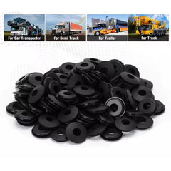 X100 Black Rubber Gladhand Seals Hose Gaskets for Semi Trucks & Trailers - Twin Eagle Imports