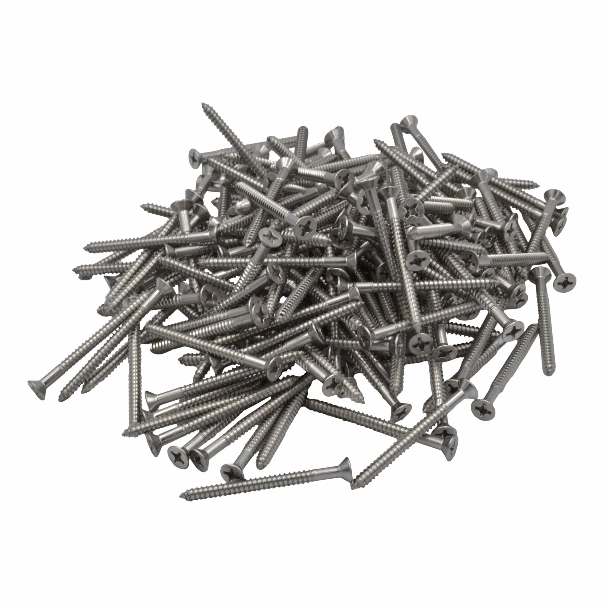 x1000 304 Stainless Steel 12G x 63mm Wood Screws Grab Kit - Twin Eagle Imports