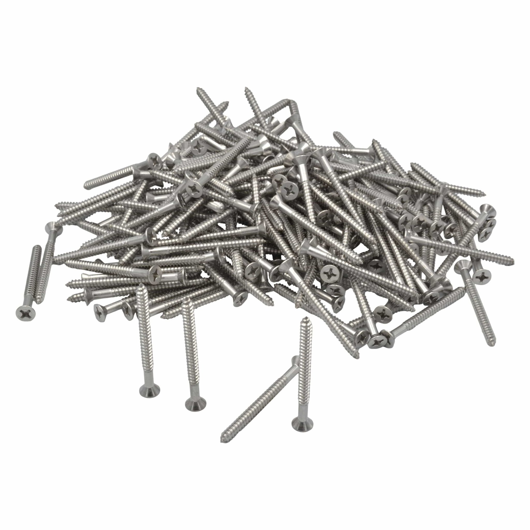 x1000 304 Stainless Steel 12G x 63mm Wood Screws Grab Kit - Twin Eagle Imports