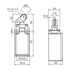 XCK-111 Side Roller Lever Limit Switch - Twin Eagle Imports