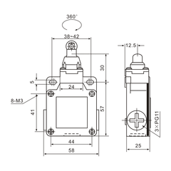 XCK-M102 Steel Roller Plunger Limit Switch - Twin Eagle Imports